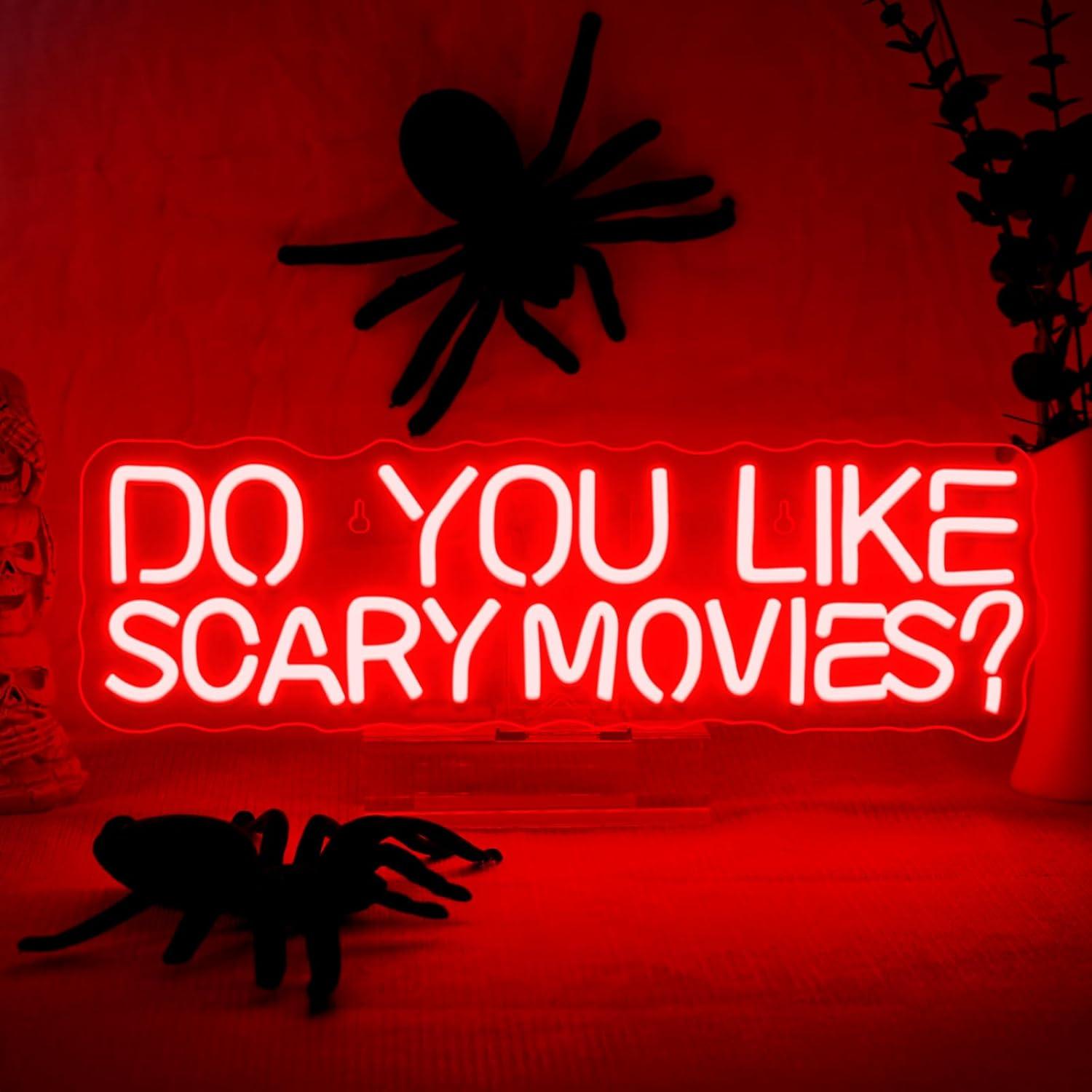 Neon Sign Party - Do You Like Scary Movies Neon