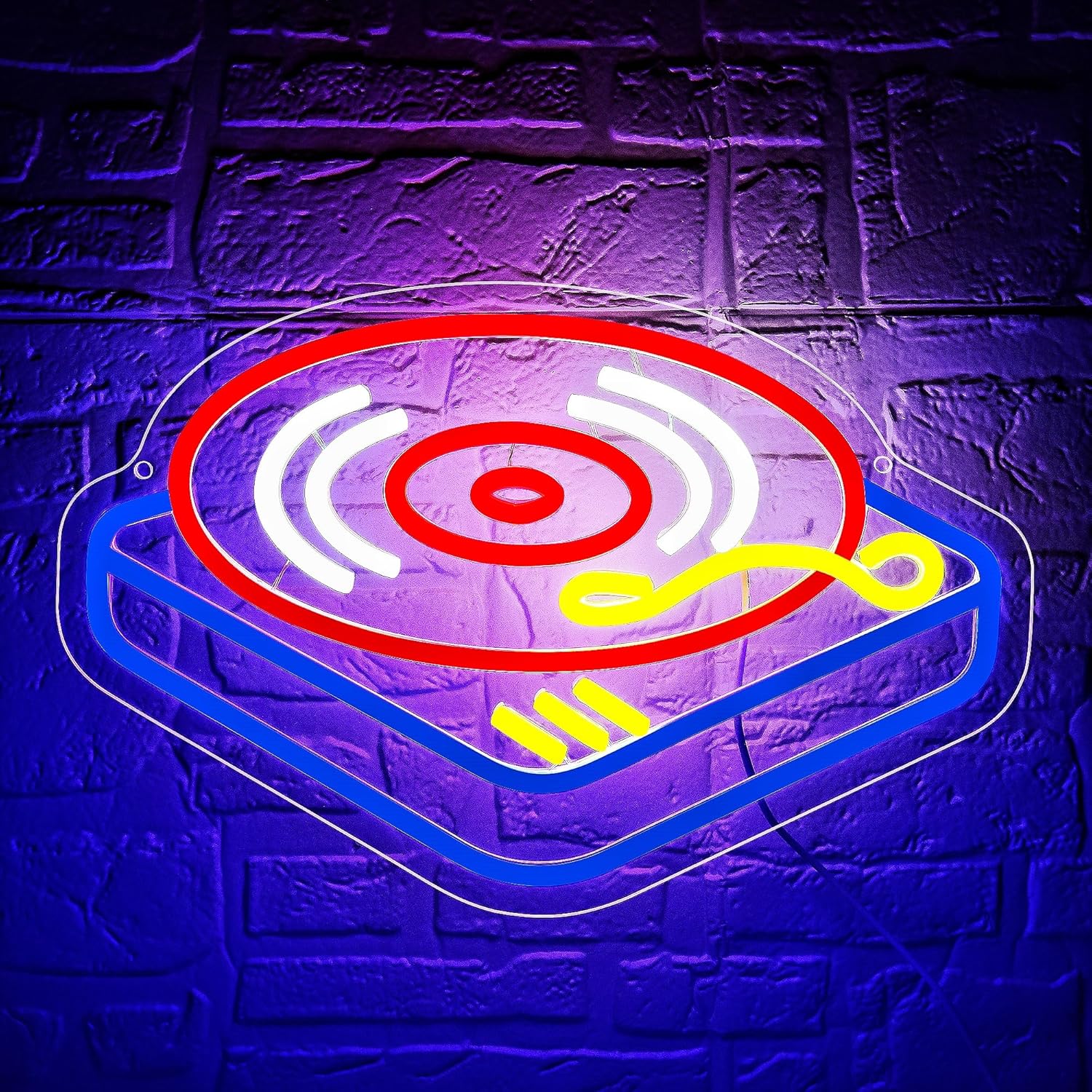Neon Sign Party - Record Player Neon Sign Guita Art
