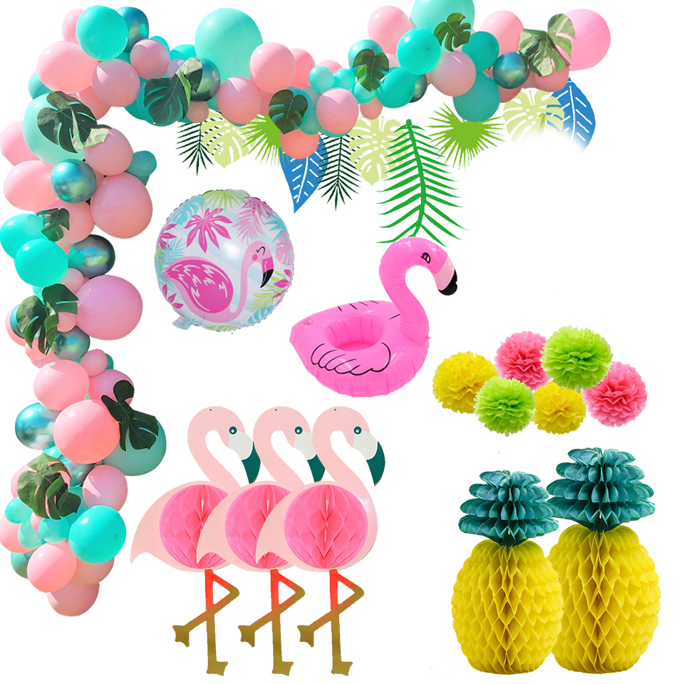 Balloon Arch Kit - 1set Hawaiian Party Decoration Flamingo Pineapple