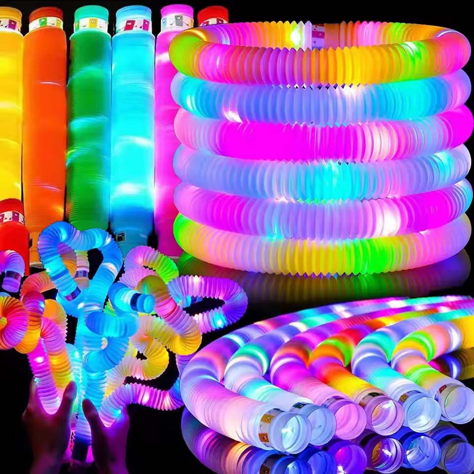 Cotton Candy Cone - 6/12/24pcs LED Flash Pop Tubes Sensory