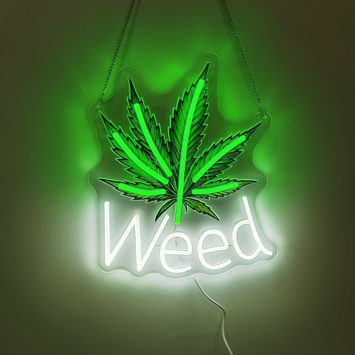 Neon Sign Party - Weed Neon Sign Leaf LED Lights