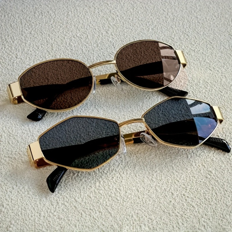 Photo Booth Frame - 2pcs Summer Trendy Glasses Set Rhombus