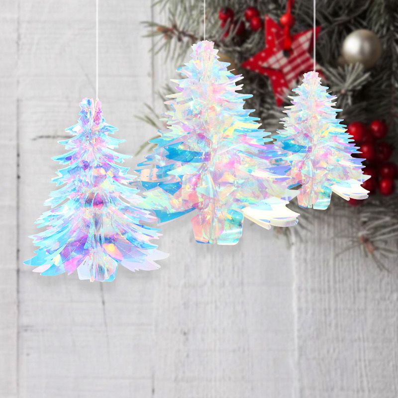 Party Event Supplier - 3D Christmas Tree Decorations Shiny Film