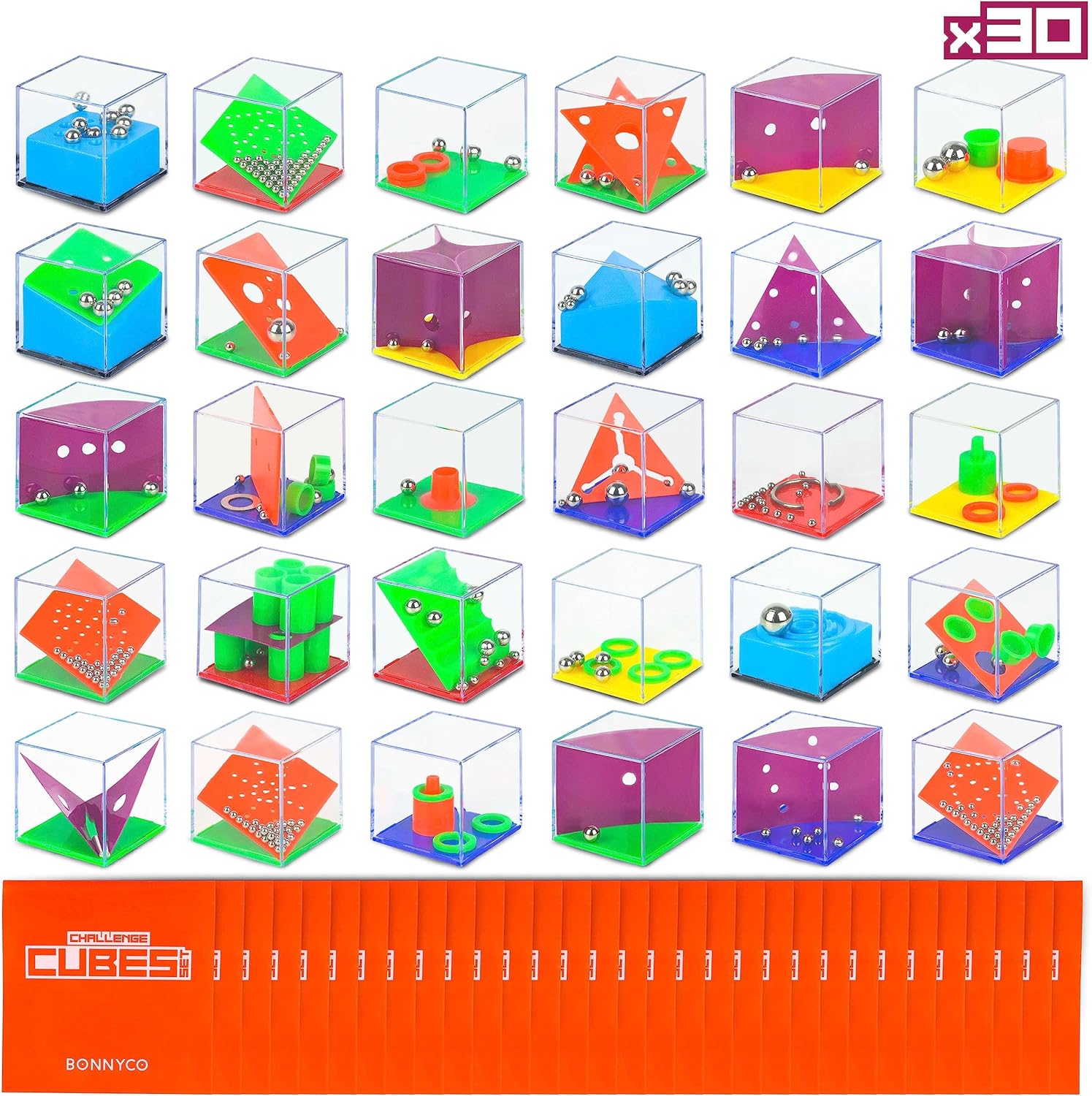 Party Favor Bag - Brain Teaser Puzzles Cubes Pack of