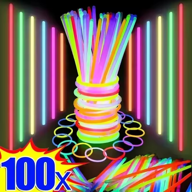 Cotton Candy Cone - 50/100Pcs Fluorescence Sticks Party Multicolor Glowing