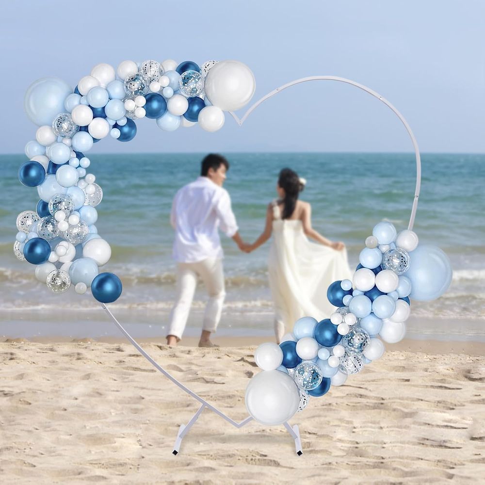 Balloon Arch Kit - Heart-Shaped Wedding Arch Stand, Lower Balloon