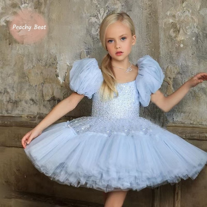 Glitter Tablecloth - Baby Girl Princess Sequins Dress Puff