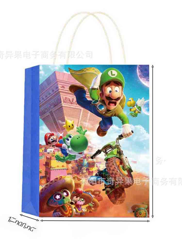 Party Favor Bag - 12/16pcs New Super Mario birthday party