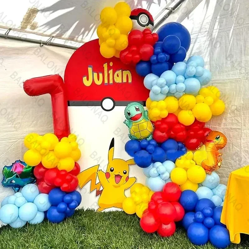Balloon Arch Kit - 128pcs Pokemon Party Balloons Arch Kit
