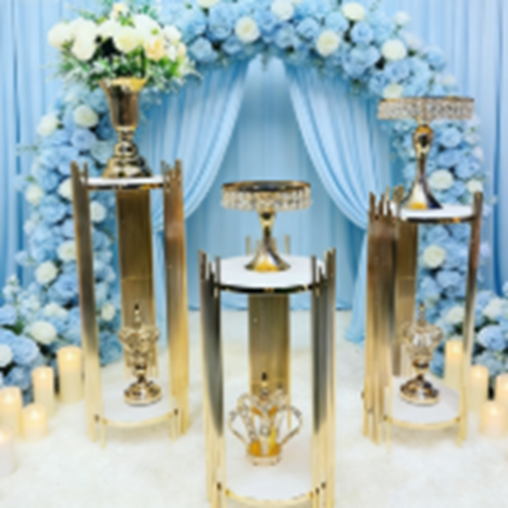decoration gold metal walkway  - Dessert Table Backdrop 评论和价格