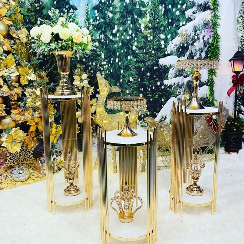 decoration gold metal walkway  - Dessert Table Backdrop 评论和价格