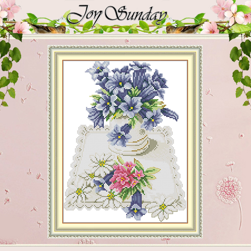 Blue Flowers On Lace Napkins P - Napkin Folding Set 评论和价格