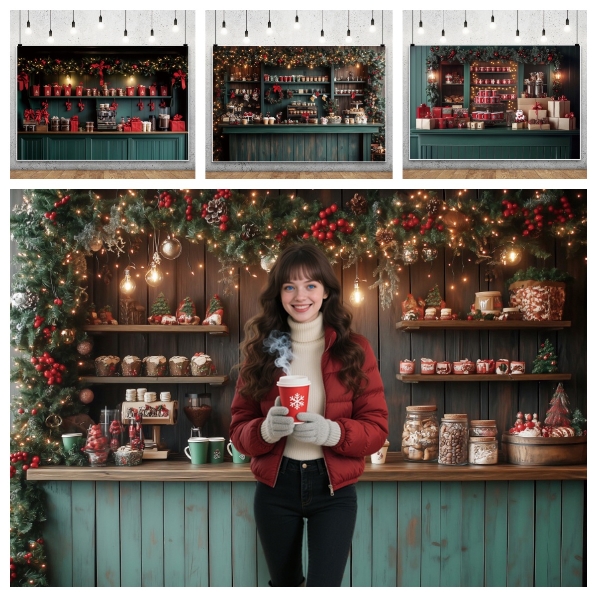 Christmas Photography Backdrop - Dessert Table Backdrop 评论和价格