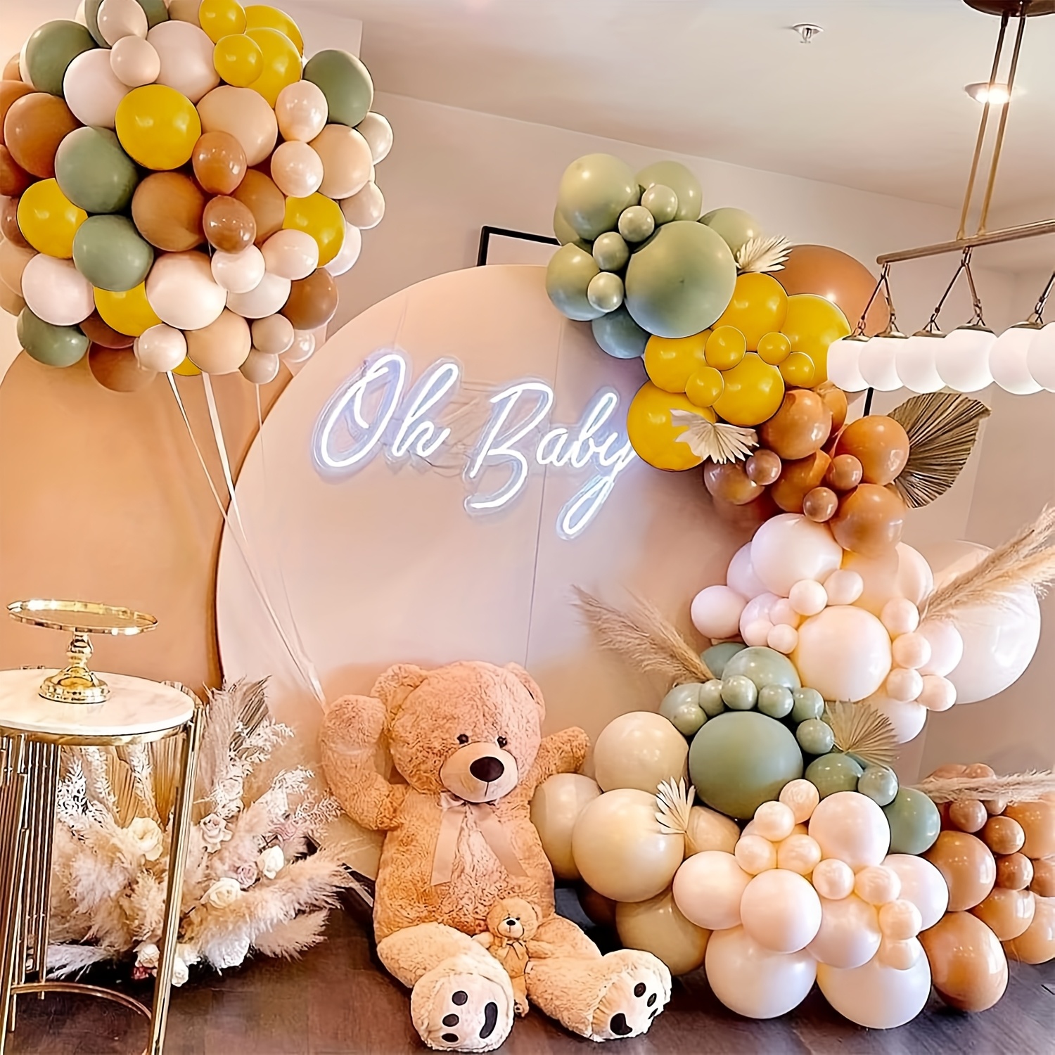 146pcs Sage Green Yellow Ballo - Balloon Arch Kit 评论和价格