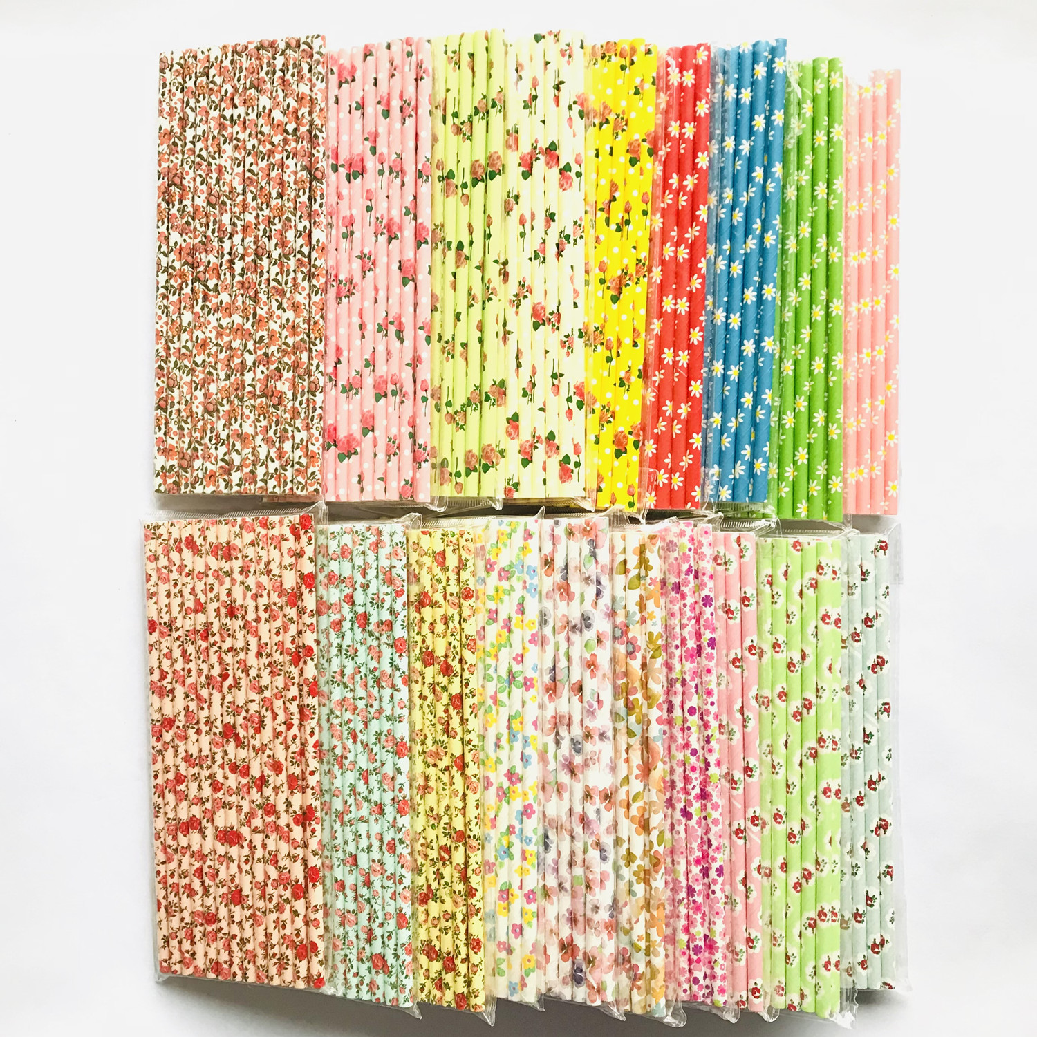 1000 Pcs Pick Your Colors Vint - Paper Straw Color 评论和价格