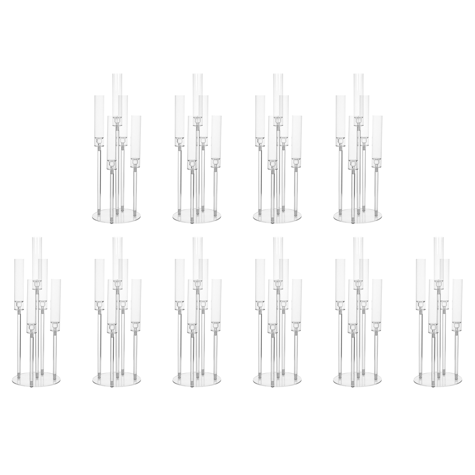 20/10PCS 5 Arm Acrylic Candle  - Centerpiece Stick 评论和价格