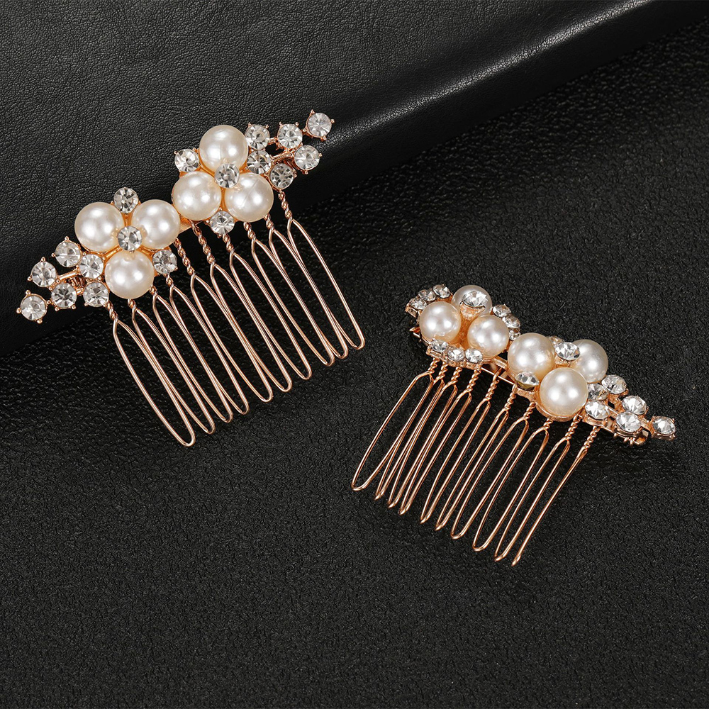 2Pcs Simple Wedding Hair Combs - Event Suppliers 评论和价格