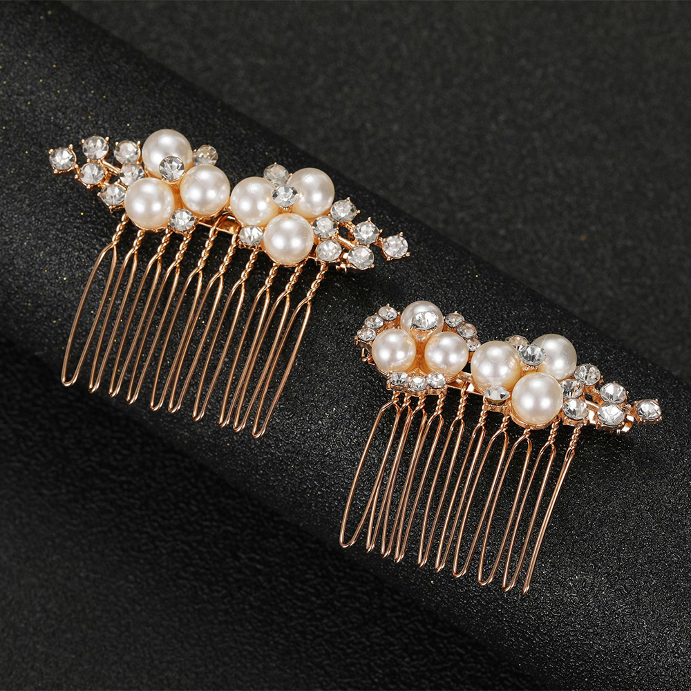 2Pcs Simple Wedding Hair Combs - Event Suppliers 评论和价格