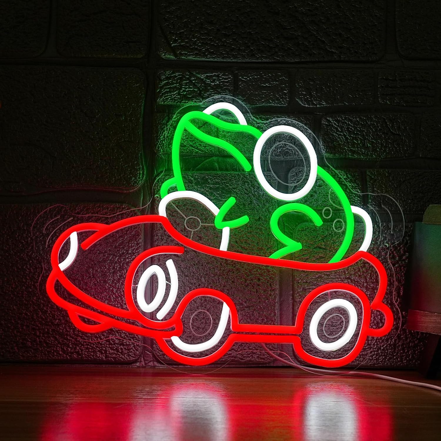 Frog Driving Car Neon Sign Art - Neon Sign Party 评论和价格