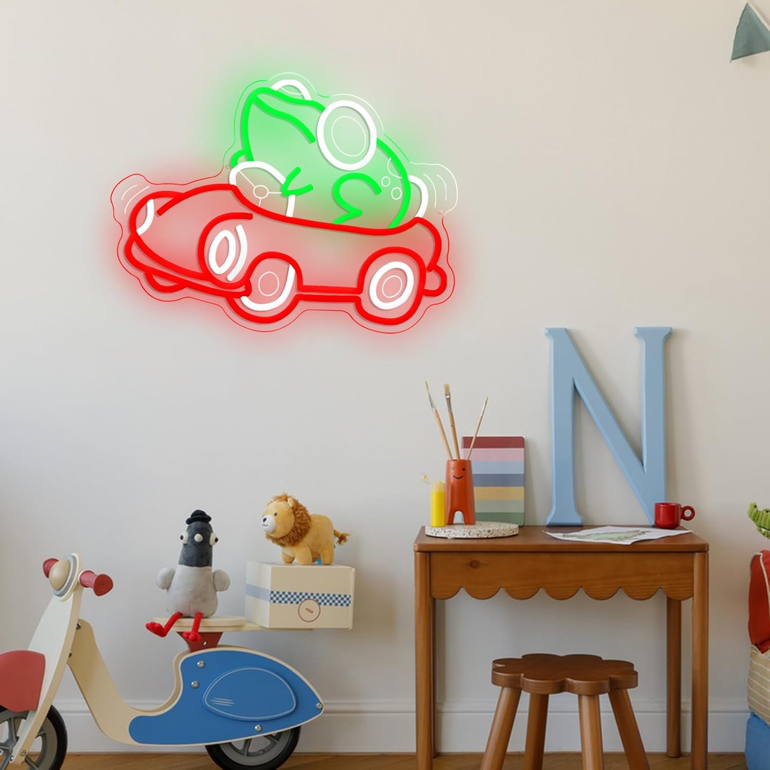 Frog Driving Car Neon Sign Art - Neon Sign Party 评论和价格