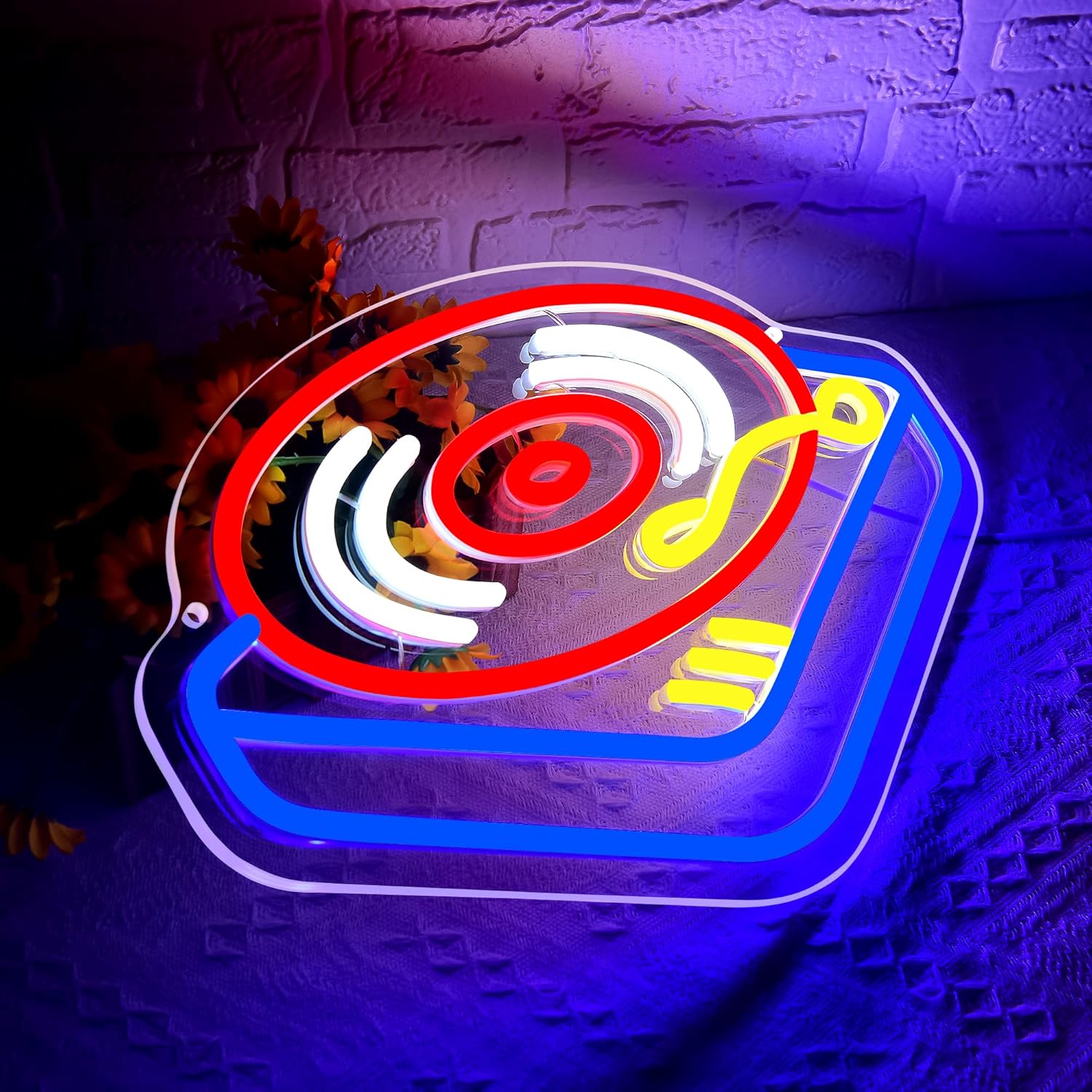 Record Player Neon Sign Guita  - Neon Sign Party 评论和价格