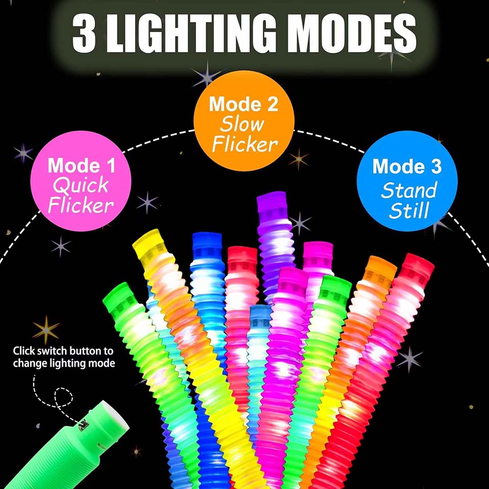 6/12/24pcs LED Flash Pop Tubes - Cotton Candy Cone 评论和价格