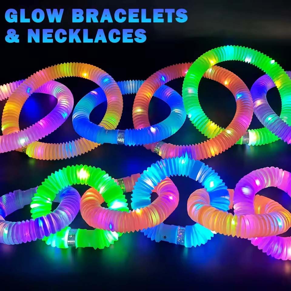 6/12/24pcs LED Flash Pop Tubes - Cotton Candy Cone 评论和价格