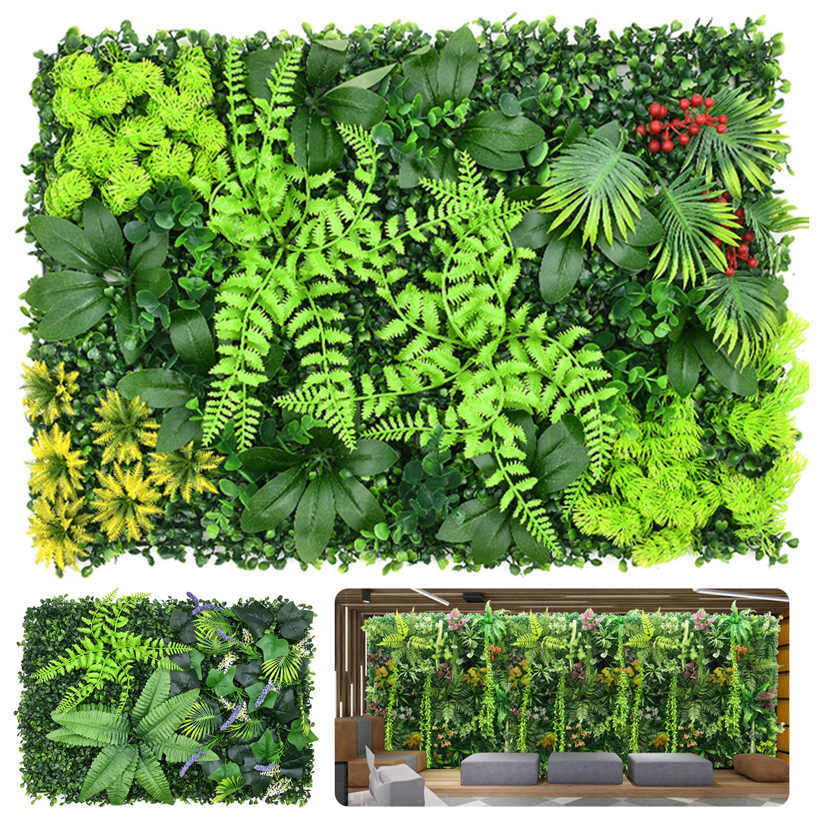 Artificial Plant Wall Plastic  - Flower Wall Panel 评论和价格