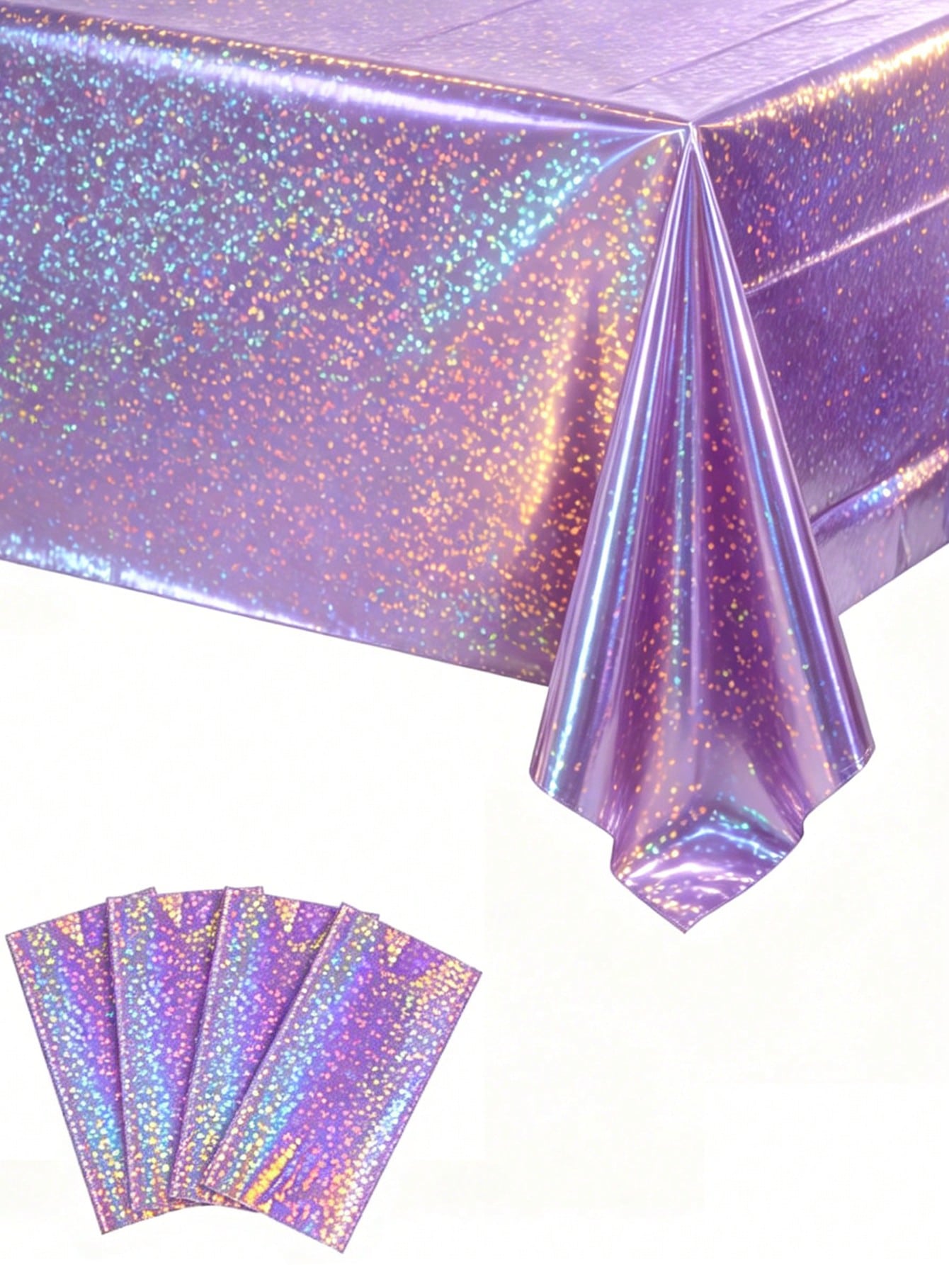 1pc Laser Purple Disposable Ta - Table Cloth Disposable 评论和价格