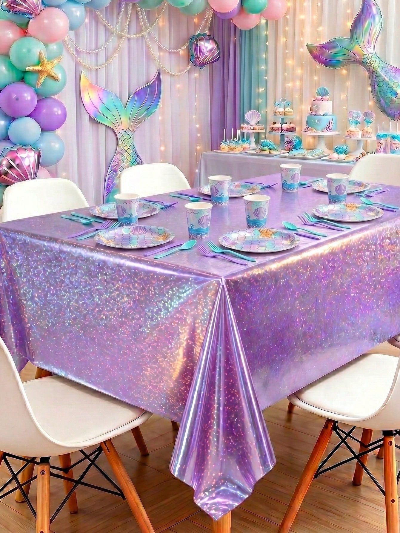 1pc Laser Purple Disposable Ta - Table Cloth Disposable 评论和价格