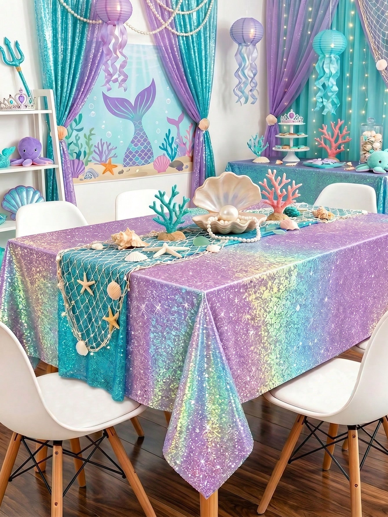 1pc Laser Purple Disposable Ta - Table Cloth Disposable 评论和价格