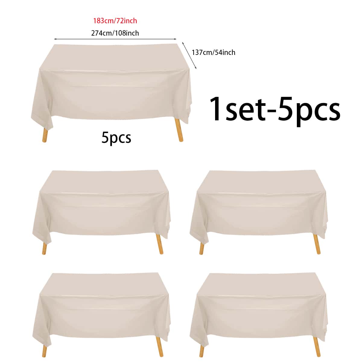 5pcs Disposable Plastic Party  - Table Cloth Disposable 评论和价格