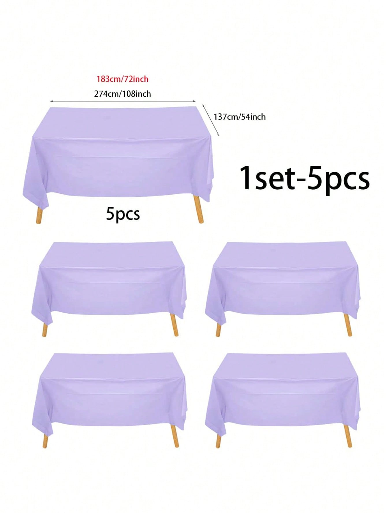 5pcs Disposable Plastic Party  - Table Cloth Disposable 评论和价格