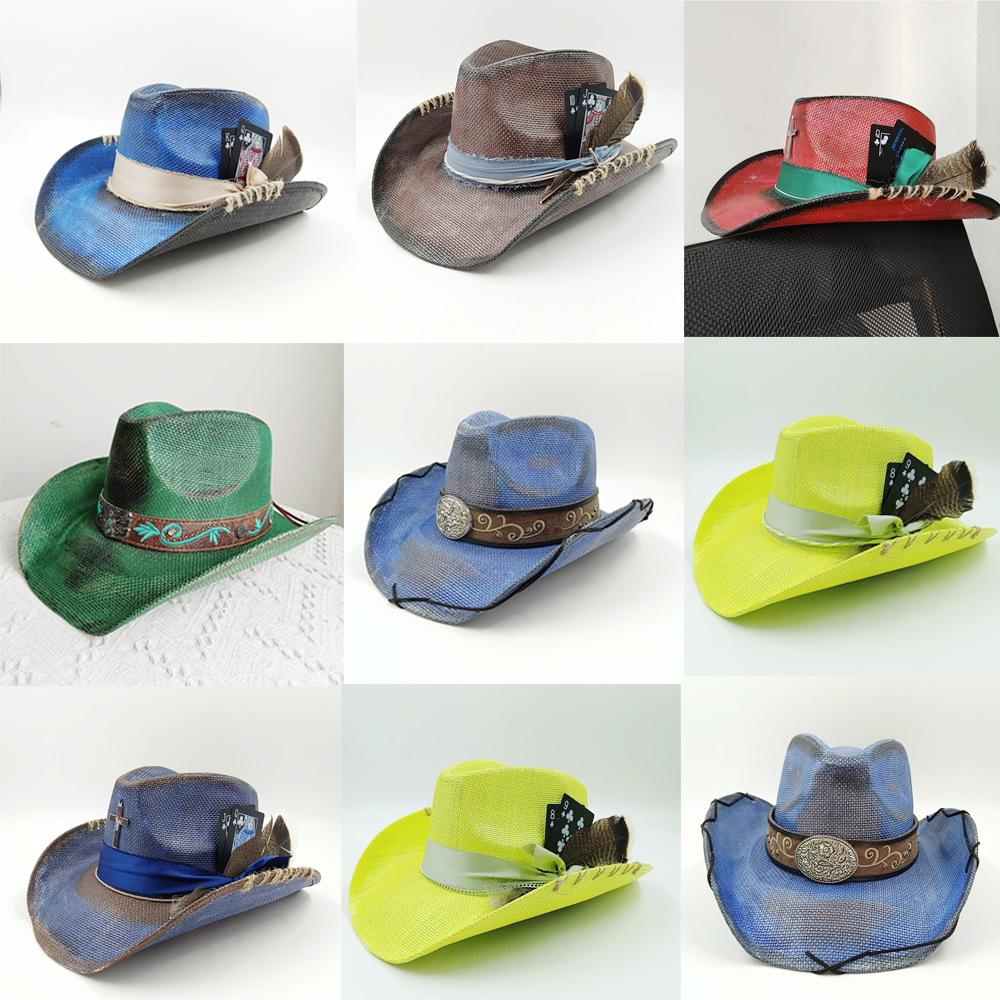 Western summer cowboy hat stra - Paper Straw Color 评论和价格