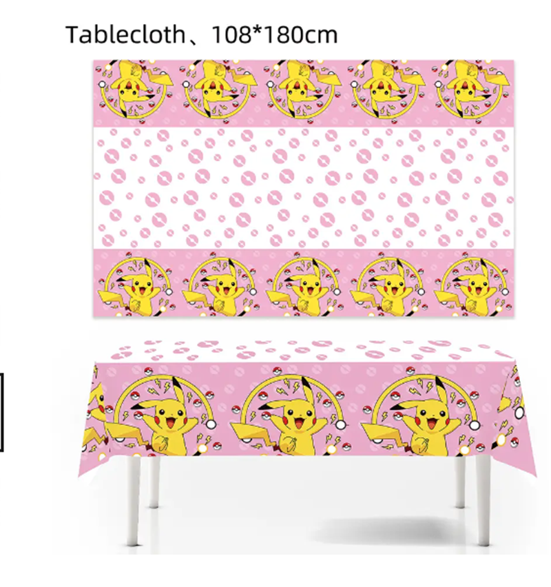 1pc Pikachu Pokemon Tablecloth - Table Cloth Disposable 评论和价格