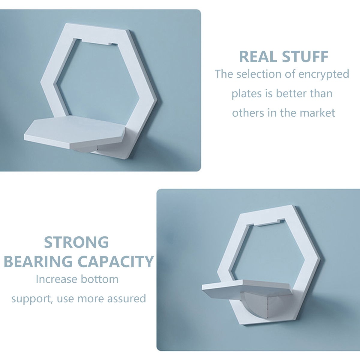 3Pcs Wall Organizer Wall Shelf - Flower Wall Panel 评论和价格