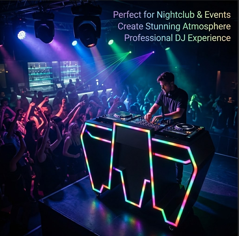 Custom Metal LED DJ Booth Tabl - Event Suppliers 评论和价格