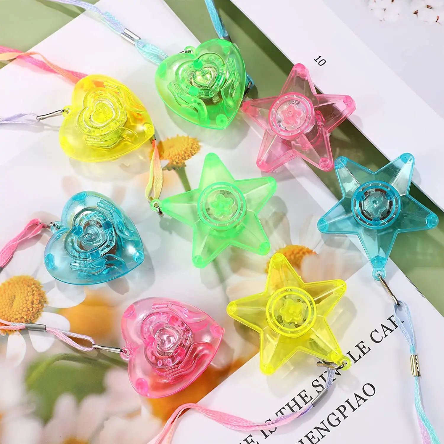20pcs LED Light Up Necklace Pe - Cotton Candy Cone 评论和价格