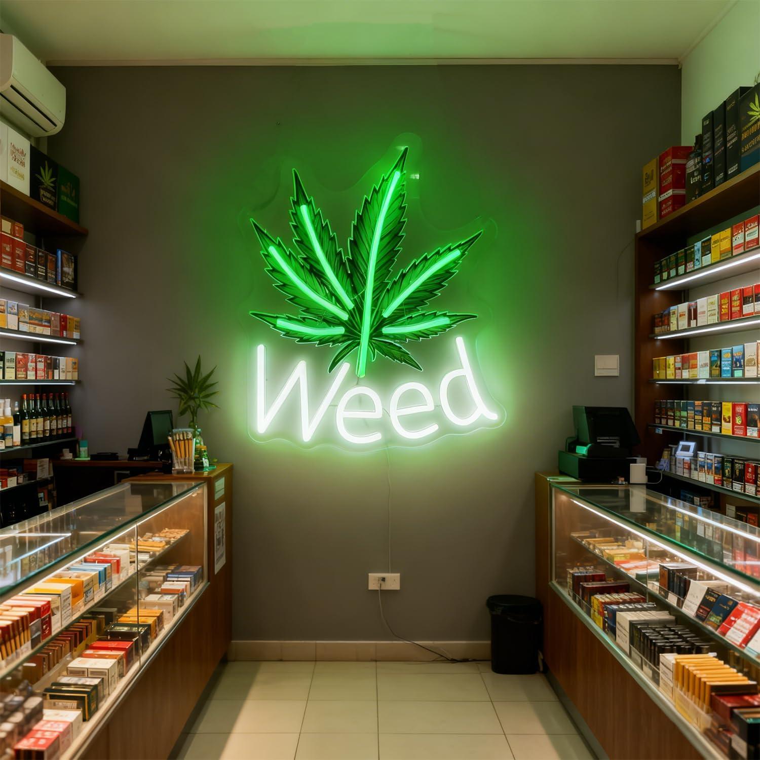 Weed Neon Sign Leaf LED Lights - Neon Sign Party 评论和价格