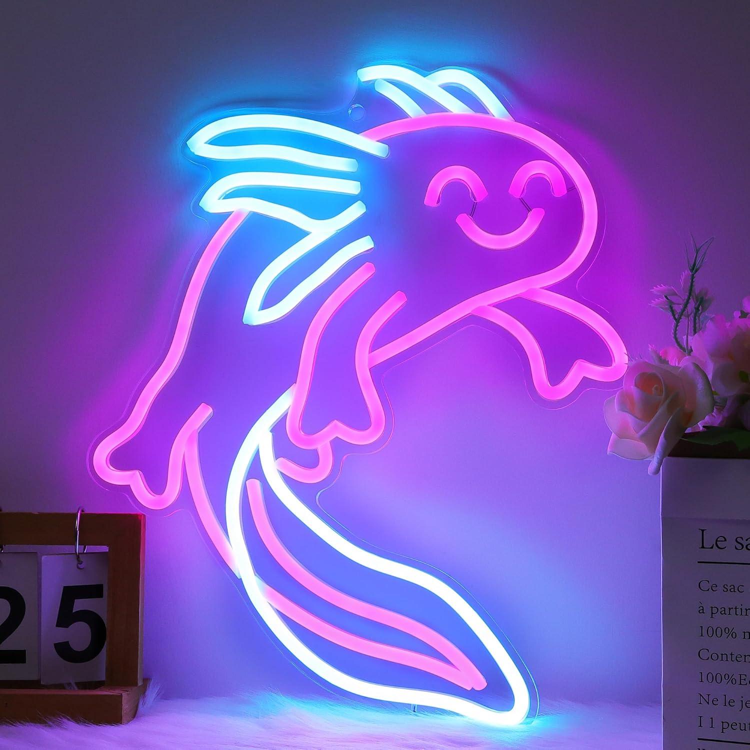 Ammonite Axolotl Neon Sign Cut - Neon Sign Party 评论和价格