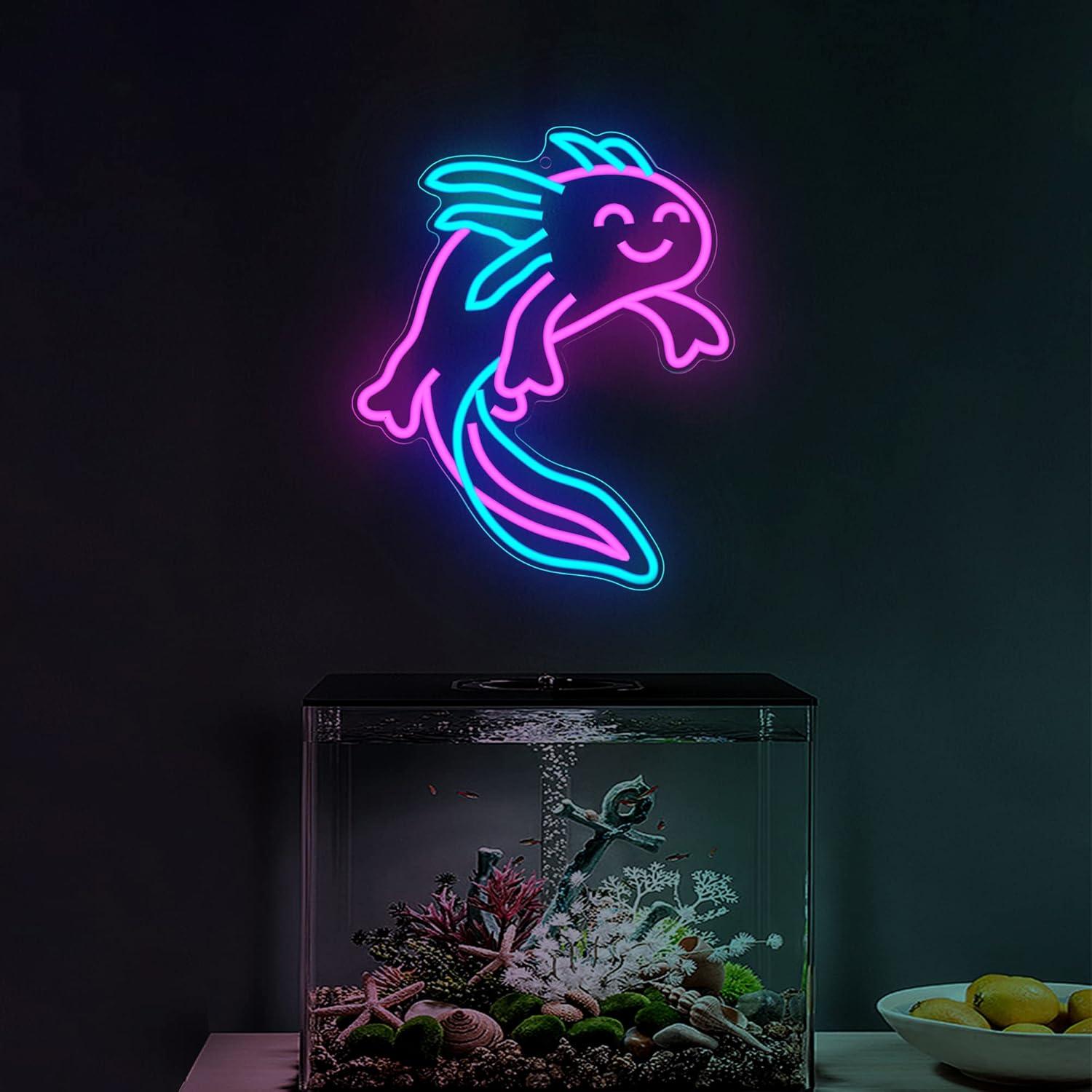 Ammonite Axolotl Neon Sign Cut - Neon Sign Party 评论和价格