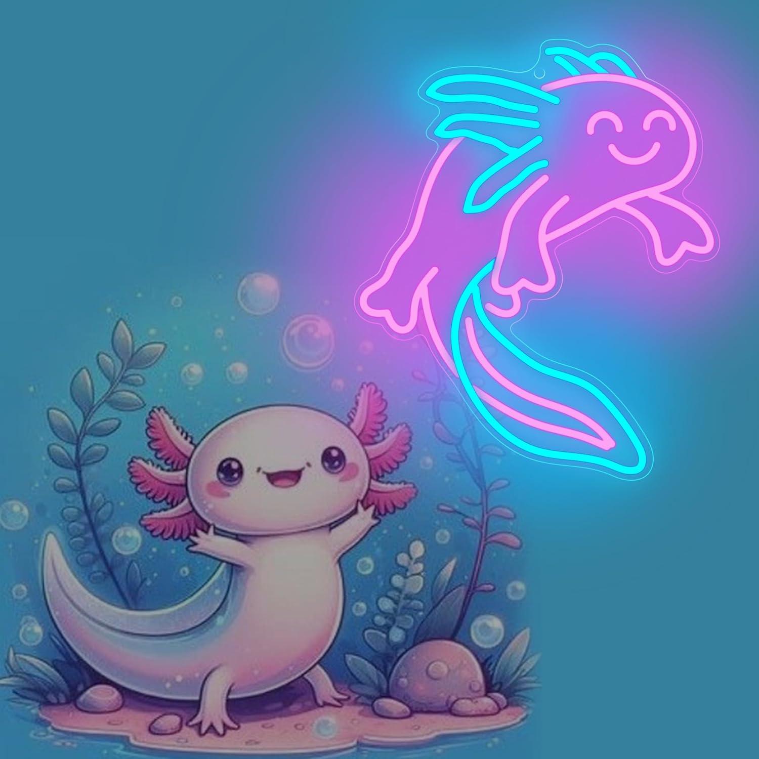 Ammonite Axolotl Neon Sign Cut - Neon Sign Party 评论和价格