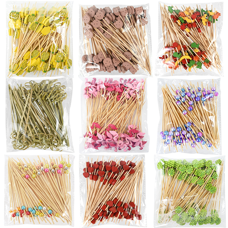 100Pcs Disposable Bamboo Skewe - Centerpiece Stick 评论和价格