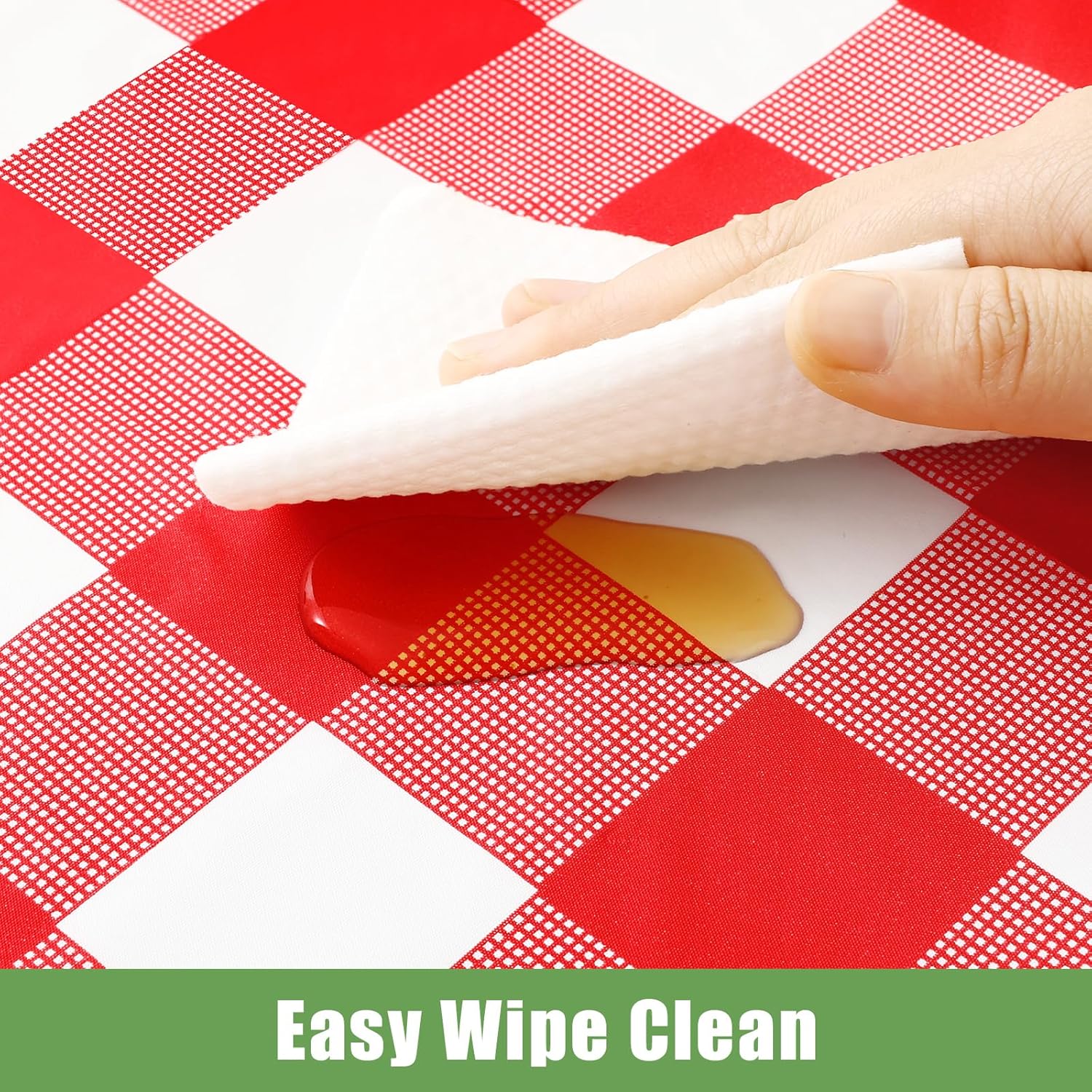 Smiry 3 Pack Red Gingham Dispo - Table Cloth Disposable 评论和价格