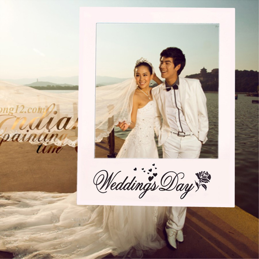 Wedding Day Photo Frame DIY Ph - Photo Booth Frame 评论和价格