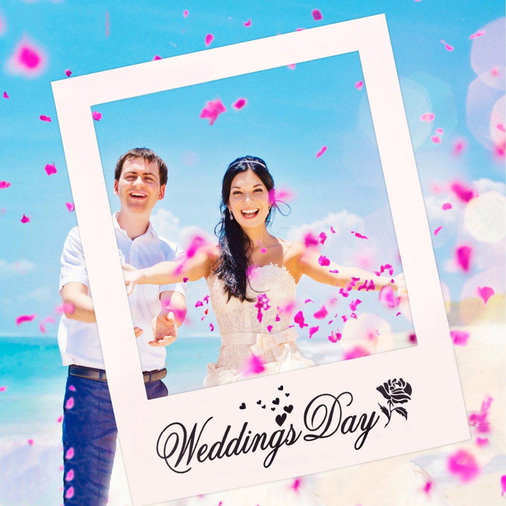Wedding Day Photo Frame DIY Ph - Photo Booth Frame 评论和价格