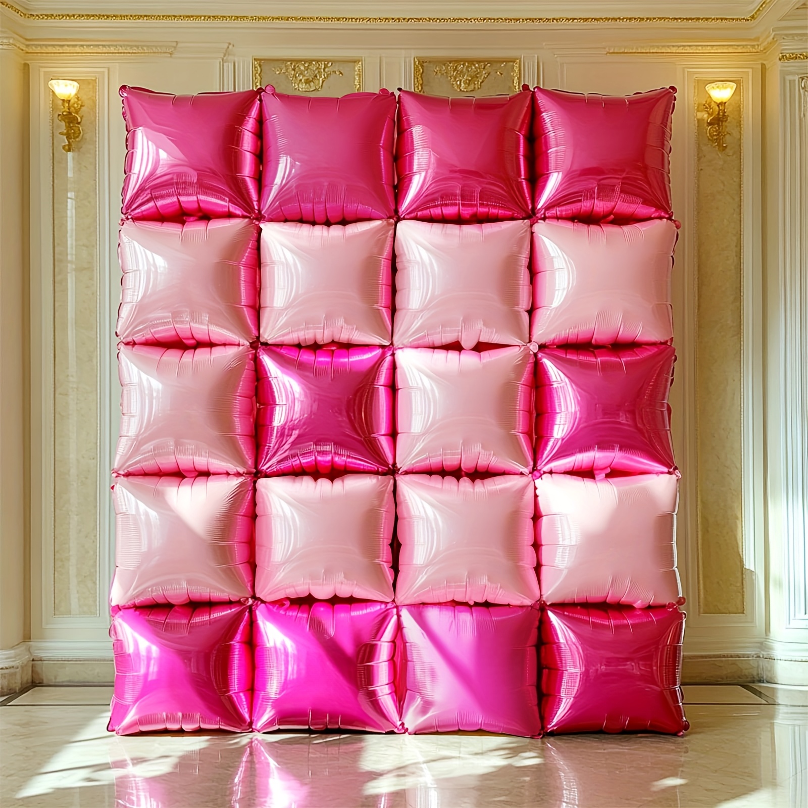 25pcs Magenta Pink Square Foil - Balloon Arch Kit 评论和价格
