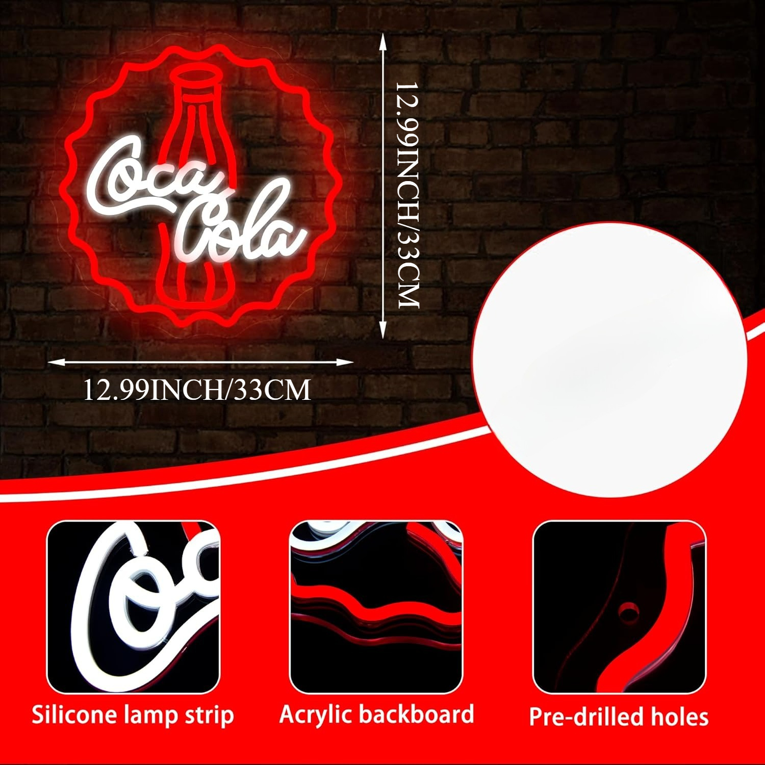 Cola Neon Sign Art Wall Light  - Neon Sign Party 评论和价格