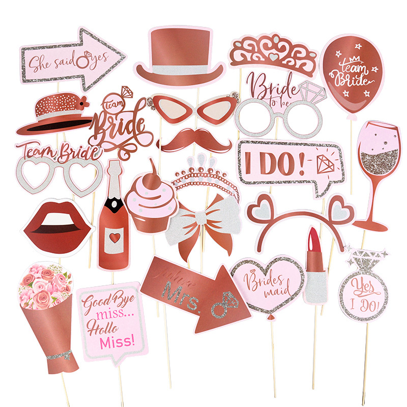 31Pcs Bachelorette Party Rose  - Photo Booth Frame 评论和价格