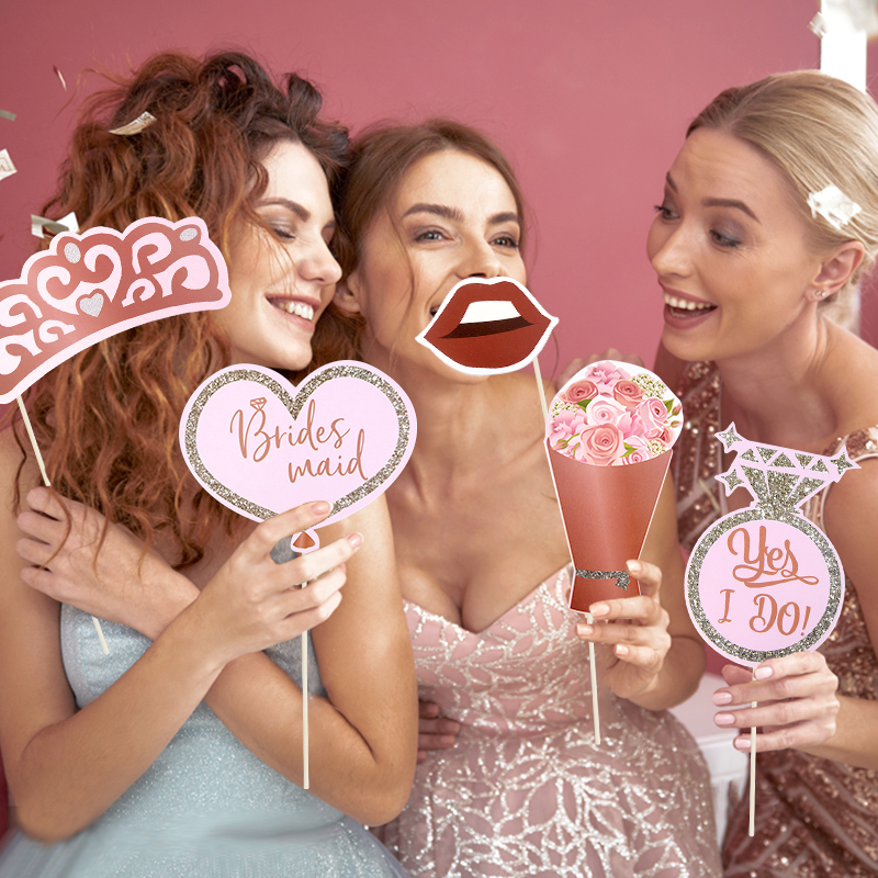 31Pcs Bachelorette Party Rose  - Photo Booth Frame 评论和价格